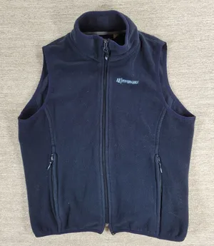 American Eagle Performance Fleece Vest Medium Navy Blue Rear Full Zip Pocket thumbnail 1