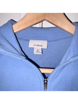 L.L.Bean $98 Woman’s S Reg light blue full zip fleece jacket Hoodie Sweatshirt thumbnail 3