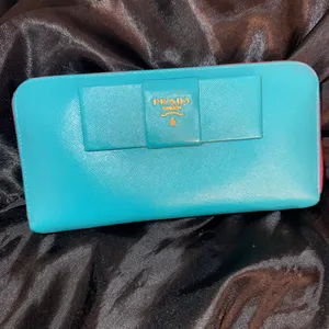 Vintage prada clutch wallet blue thumbnail 8