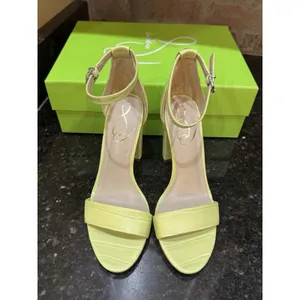 Sam Edelman Women's Yaro Block Heel Sandal Kiwi Size 6.5 Croc Embossed thumbnail 6