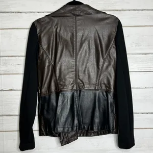 209 WST New York Vegan Leather Moto Jacket Size 8 thumbnail 2