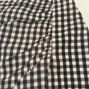 Hollister Poplin Gingham Mini Skirt Women's Medium Black White Checks‎ Preppy thumbnail 6