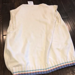 Zara knit preppy button down sweater cardigan sleeveless size large new with tag thumbnail 7