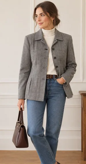 Pendleton Vintage Classic Gray Plaid Women's Jacket thumbnail 1