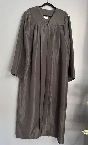 JOSTENS Black Unisex Graduation Gown Zip Up Robe Adult Sz 6’4-6’6. EUC thumbnail 1