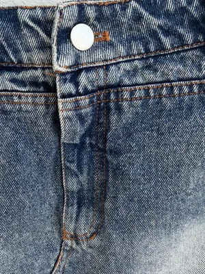 Le Lis Collection Denim Mini Skirt XS Blue Wash Cotton Y2K Casual thumbnail 2