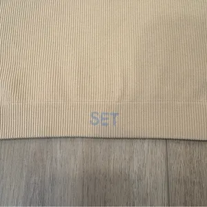 🌟Set Active🌟 X Revolve Box Cut Seamless Ribbed Sports Bra Nude Pampas Sz S thumbnail 3