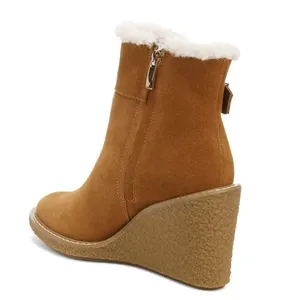 FRANCO‎ SARTO Ulayna Water Resistant Suede Fleece Wedge Bootie, Brown, 11, NWT thumbnail 3