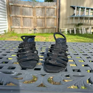 Free People black Colette cinched heel‎ strappy size 39 or 9 US thumbnail 3