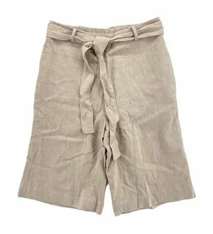 Coldwater Creek‎ Linen Belted Wide Leg Long Shorts thumbnail 1