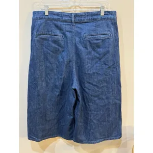 Pilcro Gaucho Pants Denim Jeans High Rise Wide Leg Cropped Size 32 - 16" Inseam thumbnail 3