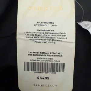 3136 | NWT Fabletics Powerhold Capri Compression Leggings Black Women L thumbnail 7