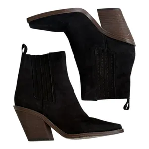 EUC Vince Camuto Leather Ackella Boots Black Size 8 thumbnail 1