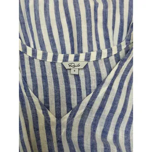 Rails Tara Boracay Stripe Mini Dress Blue White Tired Ruffle Summer Women Small thumbnail 8