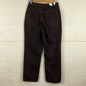 Good American women’s good 90s duster brown denim jean size 26 NWT thumbnail 2