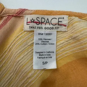 L*Space Clara Dress Small Yellow Striped Boho Tiered Maxi‎ Beach Coverup Summer thumbnail 9