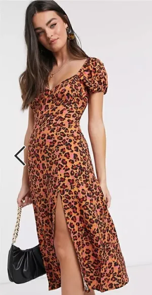 NWT French Connection Animal Print Midi Dress thumbnail 1
