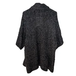 Ana A New Approach Dark Grey Shrug Sweater Short Sleeve‎ Knit Open Front L/XL thumbnail 4