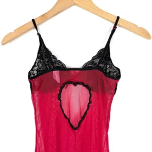 Frederick's of Hollywood Red Lace Babydoll Garter Lingerie Top thumbnail 7