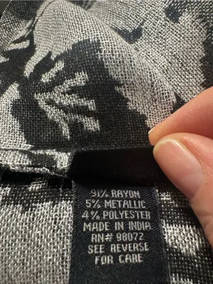 Cejon Black and White Bird Jacquard Wrap Scarf thumbnail 5