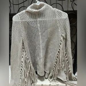Fringe Cardigan Sweater Oracle Fox for Billabong Size Small jacket duster thumbnail 6