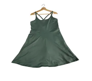 Z by Zella Outscore 2.0 Active Dress Green Built In Shorts Tennis Pickleball L thumbnail 1