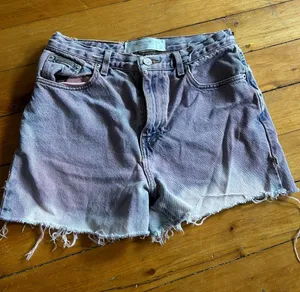 Calvin Klein vintage purple wash distressed shorts 28 thumbnail 1