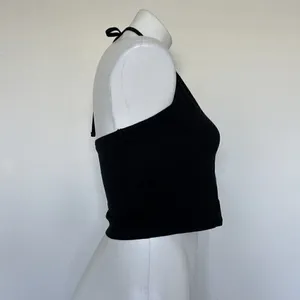 NEW BP halter Crop Top black off Back 1X Boho summer thumbnail 9