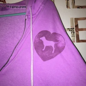 PINK Vintage lavender zip-up hoodie thumbnail 2