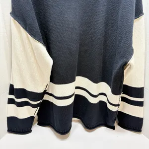 We The Free Ella Colorblock Roll Neck Knit Sweater Black & Cream M NWT thumbnail 3