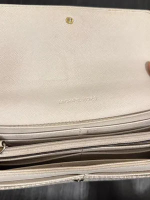 Womens Michael Kors Signature Canvas Beige Monogram Wallet Size OS thumbnail 5