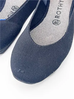 ROTHY’S Black Knit Almond Toe Slip On Loafers Flats Size 10 Quiet Luxury Neutral thumbnail 7