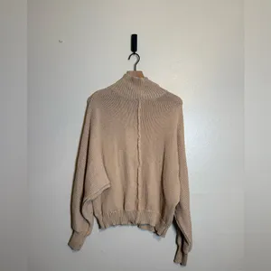 POL Pearl Detail Oversized Chunky Knit Turtleneck Long‎ Sleeve Sweater thumbnail 6