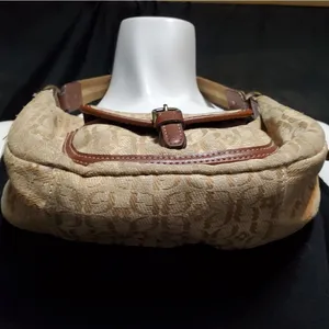 Fossil Tan & Brown F & Clover Patterned Mini Bag thumbnail 3