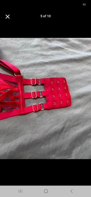 Victoria's Secret Balconette Red Strappy Cage Bra thumbnail 5