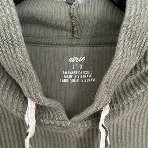 Aerie New Love Cropped Fit Corded Hoodie • Size L thumbnail 6