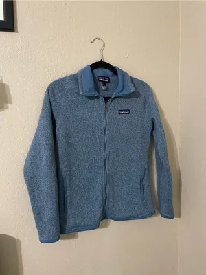 Women’s Patagonia Better Sweater Jacket Size Small Berlin Blue Warm Collared thumbnail 6