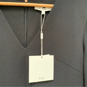 Tibi Black Crepe Shift Dress 3/4 Cinched Sleeves size 4 thumbnail 6