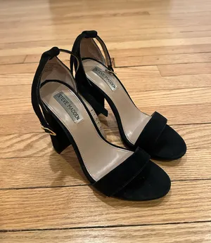 Steve Madden Open Toed Black Heels thumbnail 2