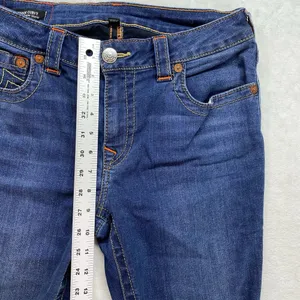 True Religion Jeans Women's 30 Jennie Curvy Mid‎ Rise Super Skinny medium wash thumbnail 4