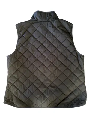 Old Navy Quilted Full Zip Vest Sz XL Black Lightweight Zip Pockets Gold Hardware thumbnail 2