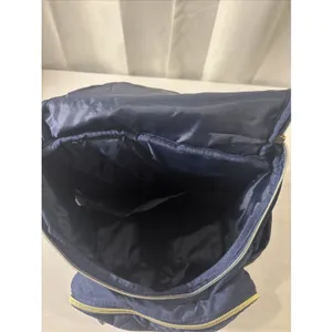 LITTLE ME Navy/Gold Tote Diaper Bag‎ Backpack 6 Pocket thumbnail 7