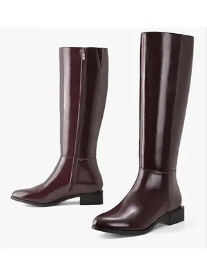NEW Shoe'N Tale Chunky Low Heel Pointed Toe Winter Knee High Boots 8.5 thumbnail 8