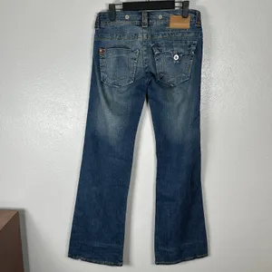 True Religion Womens Low Rise Flare Wide Jeans Made in USA Size 26‎ Flap Pockets thumbnail 4
