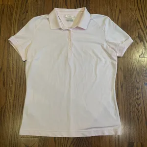 Nike Golf Women's Light Pink Dri-Fit Short Sleeve Polo Shirt Size M thumbnail 1