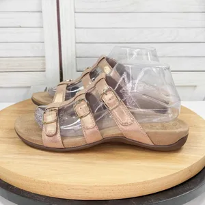 Vionic Misa Strappy Slide Sandal‎ Metallic Rose Gold Womens 8 thumbnail 3