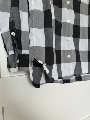 Gap Black & Gray Plaid Button Down thumbnail 3