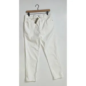 NWT!! J. CREW White Slim Jeans '03‎ 2003 Stretch Solid White High Rise Size 29 thumbnail 2