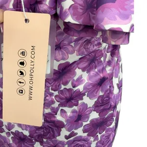 Oh Polly Show Me‎ Off Off Shoulder Ruffle Satin Mini Dress Lilac Floral US 8 NWT thumbnail 12