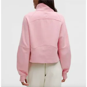 Lululemon Scuba Oversized Funnel Neck Half Zip Pink Tide Sweatshirt XS/S thumbnail 3